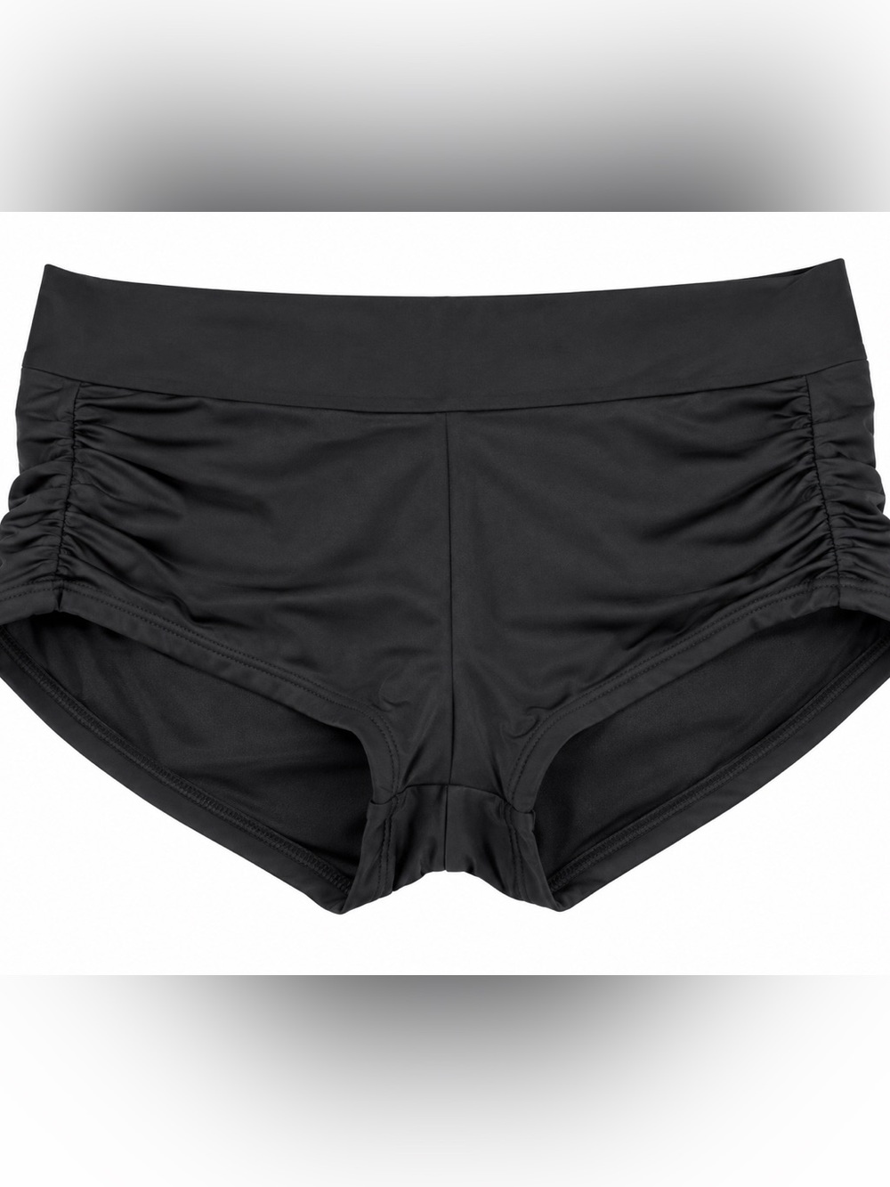 Women’s Black Ruched Pole Shorts